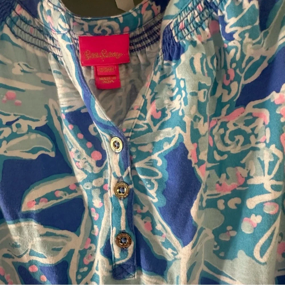 Lilly Pulitzer Mini Essie girls Dress- Blue Haven Pop Up Into The Deep